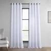 Dove White Grommet Italian Faux Linen Curtain -Chic Curtains Shop FLCH FM20124 GR 63427