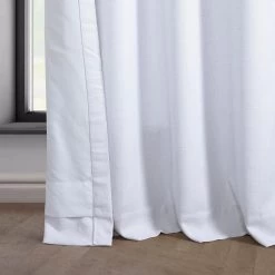 Dove White Grommet Italian Faux Linen Curtain -Chic Curtains Shop FLCH FM20124 GR 63427 4