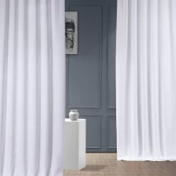 Dove White Italian Faux Linen Curtain 13 Dove White Italian Faux Linen Curtain -Chic Curtains Shop FLCH FM20124 63423