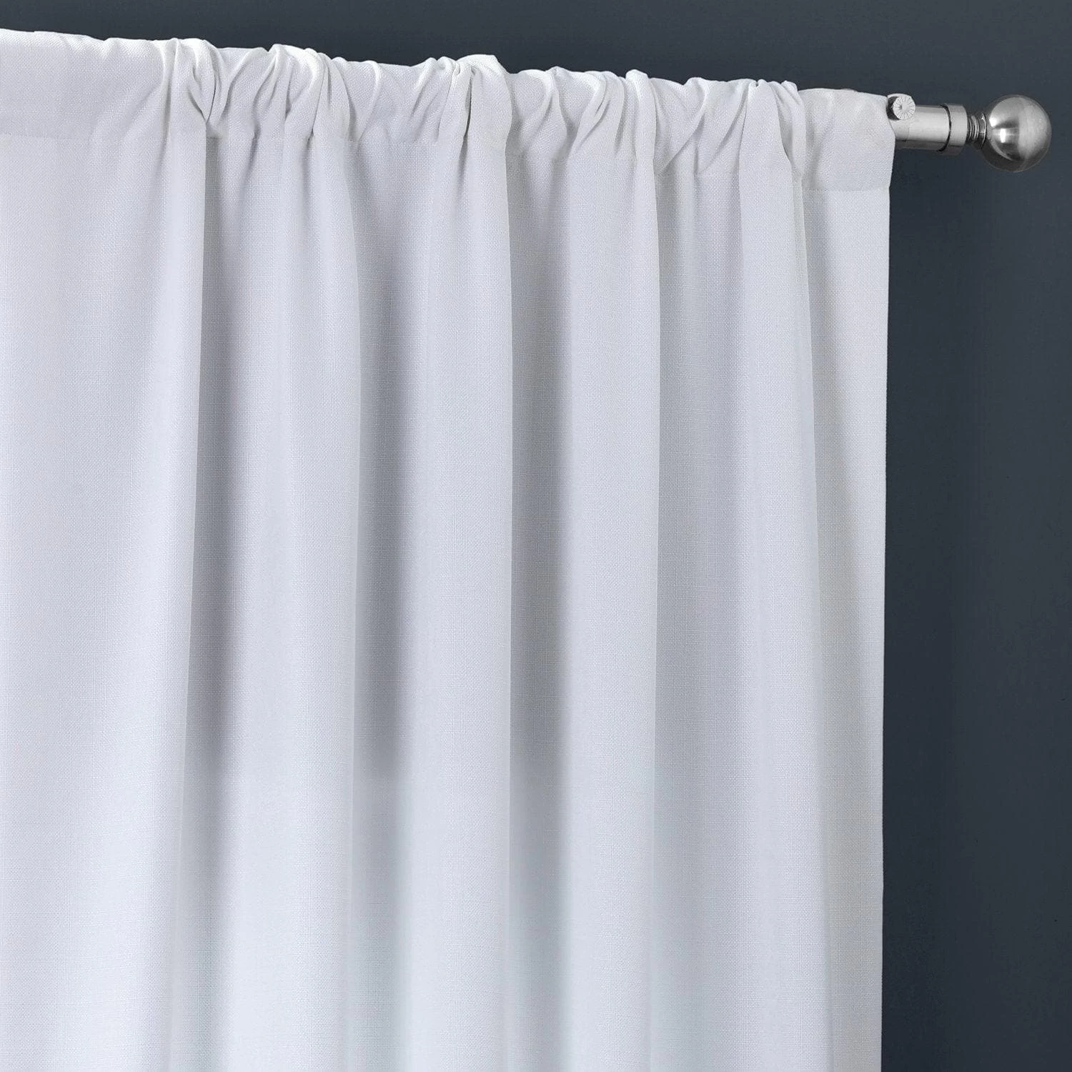 Dove White Italian Faux Linen Curtain 6 Dove White Italian Faux Linen Curtain - Image 4