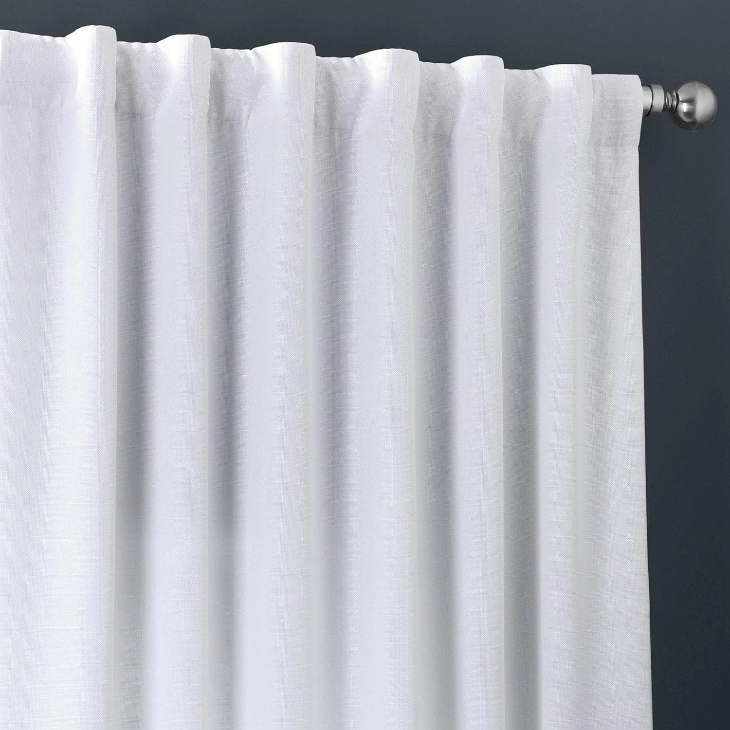 Dove White Italian Faux Linen Curtain 5 Dove White Italian Faux Linen Curtain - Image 3