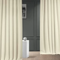 Gravity Ivory Italian Faux Linen Curtain -Chic Curtains Shop FLCH FM20128 63428