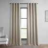 Fossil Grey Grommet Italian Faux Linen Curtain -Chic Curtains Shop FLCH FM20129 GR 63431