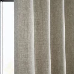 Fossil Grey Grommet Italian Faux Linen Curtain 12 Fossil Grey Grommet Italian Faux Linen Curtain -Chic Curtains Shop FLCH FM20129 GR 63431 2