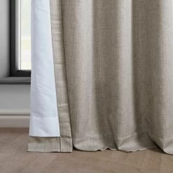 Fossil Grey Grommet Italian Faux Linen Curtain 10 Fossil Grey Grommet Italian Faux Linen Curtain -Chic Curtains Shop FLCH FM20129 GR 63431 4