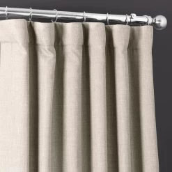 Fossil Grey Italian Faux Linen Curtain 9 Fossil Grey Italian Faux Linen Curtain -Chic Curtains Shop FLCH FM20129 63430 2