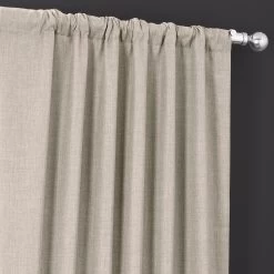 Fossil Grey Italian Faux Linen Curtain 11 Fossil Grey Italian Faux Linen Curtain -Chic Curtains Shop FLCH FM20129 63430 3