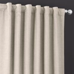 Fossil Grey Italian Faux Linen Curtain 10 Fossil Grey Italian Faux Linen Curtain -Chic Curtains Shop FLCH FM20129 63430 4