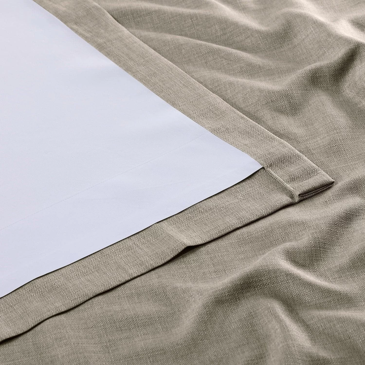 Fossil Grey Italian Faux Linen Curtain 7 Fossil Grey Italian Faux Linen Curtain - Image 5