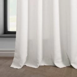 Magnolia Off White Grommet Italian Faux Linen Curtain -Chic Curtains Shop FLCH FM20201 GR 79890 3