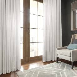 Magnolia Off White Grommet Italian Faux Linen Curtain -Chic Curtains Shop FLCH FM20201 GR 79890 5