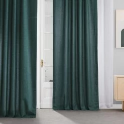 Empire Green Italian Faux Linen Curtain -Chic Curtains Shop FLCH FM20202 79888 1