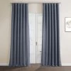 Sweden Blue Italian Faux Linen Curtain -Chic Curtains Shop FLCH FM20258 79887
