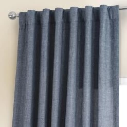Sweden Blue Italian Faux Linen Curtain -Chic Curtains Shop FLCH FM20258 79887 4