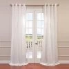 Cloud Grommet Faux Linen Curtain -Chic Curtains Shop FLCH YL7971 GR 25670