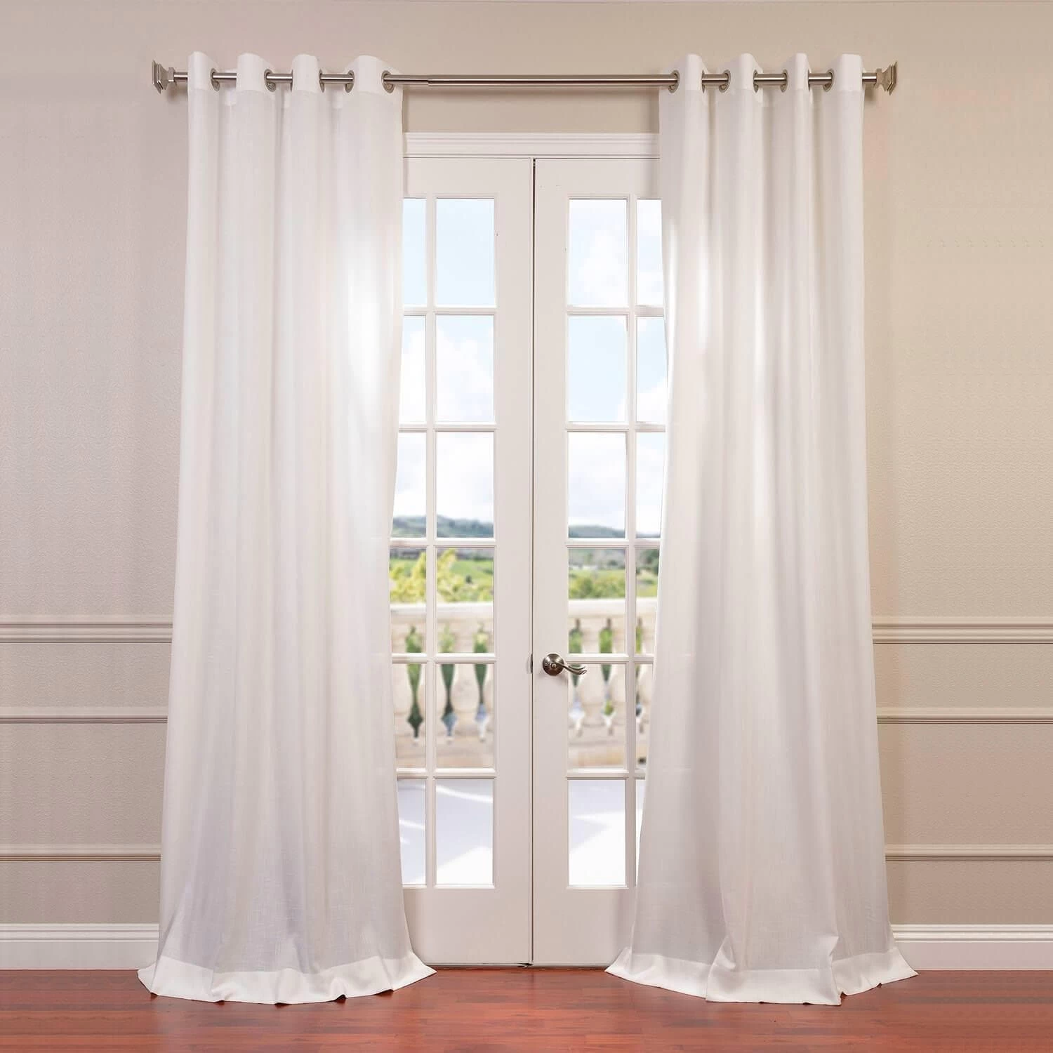 Cloud Grommet Faux Linen Curtain 3 Cloud Grommet Faux Linen Curtain