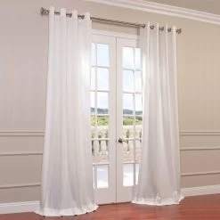 Cloud Grommet Faux Linen Curtain 11 Cloud Grommet Faux Linen Curtain -Chic Curtains Shop FLCH YL7971 GR 25670 1