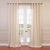 Sand Grommet Faux Linen Curtain -Chic Curtains Shop FLCH YL7972 GR 25672