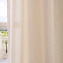 Sand Grommet Faux Linen Curtain -Chic Curtains Shop FLCH YL7972 GR 25672 4