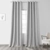 Millennial Grey Grommet Thermal Cross Linen Weave Blackout Curtain 2 Millennial Grey Grommet Thermal Cross Linen Weave Blackout Curtain -Chic Curtains Shop FLCW CBO1911 GR 58717