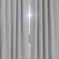 Millennial Grey Grommet Thermal Cross Linen Weave Blackout Curtain -Chic Curtains Shop FLCW CBO1911 GR 58717 3