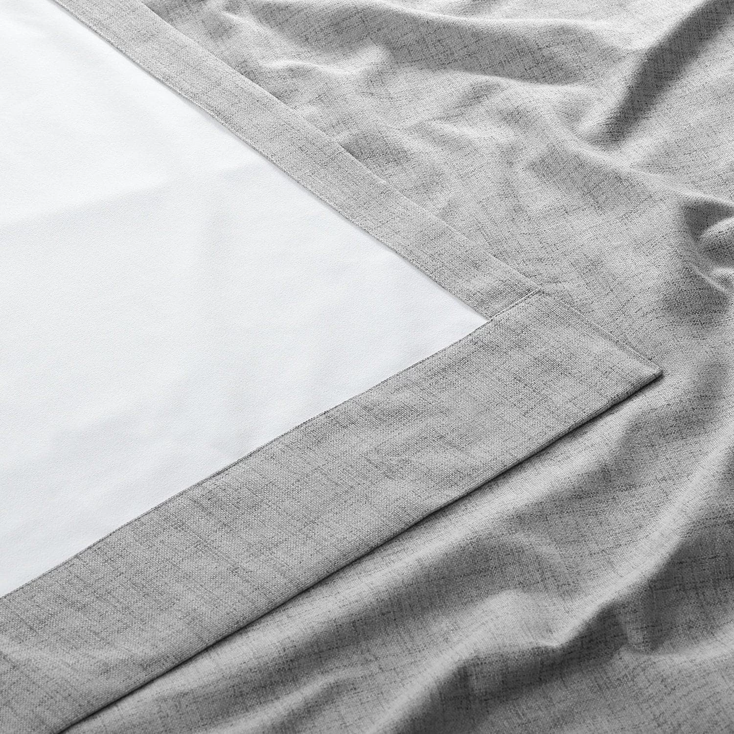 Millennial Grey Thermal Cross Linen Weave Blackout Curtain 7 Millennial Grey Thermal Cross Linen Weave Blackout Curtain - Image 5