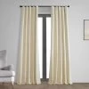 Natural Light Beige Thermal Cross Linen Weave Blackout Curtain -Chic Curtains Shop FLCW CBO192 02