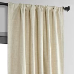 Natural Light Beige Thermal Cross Linen Weave Blackout Curtain 11 Natural Light Beige Thermal Cross Linen Weave Blackout Curtain -Chic Curtains Shop FLCW CBO192 06
