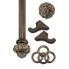Crown Antique Bronze Prepacked Wooden Rod Set -Chic Curtains Shop HDW AB 3714 22 PREPACK 15577