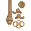 Royal Fancy Historical Gold Prepacked Wooden Rod Set 1 Royal Fancy Historical Gold Prepacked Wooden Rod Set -Chic Curtains Shop HDW HG 2031 12 PREPACK 15586