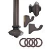Square Architectural English Walnut Prepacked Wooden Rod Set 1 Square Architectural English Walnut Prepacked Wooden Rod Set -Chic Curtains Shop HDW HG 2042 79 PREPACK 19433