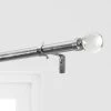 Glass Sphere Nickel Extendable Metal Rod Set -Chic Curtains Shop HDW LTF3522N 83676