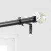 Glass Sphere Prism Matte Black Extendable Metal Rod Set 1 Glass Sphere Prism Matte Black Extendable Metal Rod Set -Chic Curtains Shop HDW LTF3523MB 83677