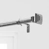 Modern Square Nickel Extendable Metal Rod Set -Chic Curtains Shop HDW LTF3636N 83682