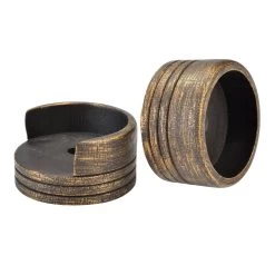 End Caps (Sold As Pair) -Chic Curtains Shop HDW WOOD ENDCAPS 15598 2