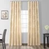 Magdelena Champagne Beige Faux Silk Jacquard Curtain -Chic Curtains Shop JQCH 20122010 5068