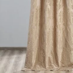Magdelena Beige & Gold Faux Silk Jacquard Curtain -Chic Curtains Shop JQCH 20122011 36403 1