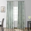Magdelena Blue & Steel Faux Silk Jacquard Curtain -Chic Curtains Shop JQCH 20122053 36406