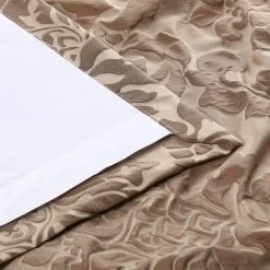 Astoria Taupe & Bronze Faux Silk Jacquard Curtain -Chic Curtains Shop JQCH 201266 4627 5