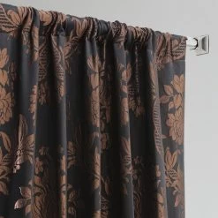 Magdelena Black & Copper Faux Silk Jacquard Curtain 10 Magdelena Black & Copper Faux Silk Jacquard Curtain -Chic Curtains Shop JQCH 201302 5065 3