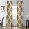 Ellaria Silver & Ivory Faux Silk Jacquard Curtain -Chic Curtains Shop JQCH 20160733 36749