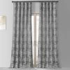 Sequoia Silver Grey Faux Silk Jacquard Curtain