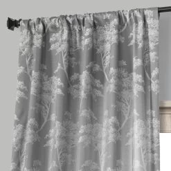 Sequoia Silver Grey Faux Silk Jacquard Curtain -Chic Curtains Shop JQCH RA197615 74893 3