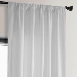 Bright White Euro Linen Curtain -Chic Curtains Shop LNCH EGB8041032 pole pocket header