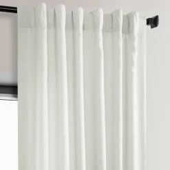Warm White Euro Linen Curtain -Chic Curtains Shop LNCH EGB8041033 back tab header