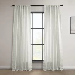 Warm White Euro Linen Curtain