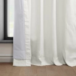 Warm White Euro Linen Curtain -Chic Curtains Shop LNCH EGB8041033 lining view