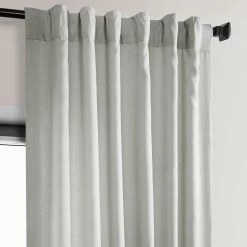 Light Greige Euro Linen Curtain -Chic Curtains Shop LNCH EGB8041036 back tab header