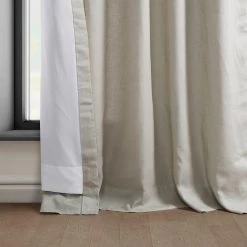 Light Birch Euro Linen Curtain 12 Light Birch Euro Linen Curtain -Chic Curtains Shop LNCH EGB8041037 lining view