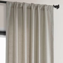 Light Birch Euro Linen Curtain 11 Light Birch Euro Linen Curtain -Chic Curtains Shop LNCH EGB8041037 pole pocket header